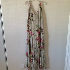 Free People Floral Ivory/Cream Maxi Dress